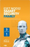 Программный продукт ESET NOD32 Smart Security Family - универсальная лицензия на 1 год на 3 устройства или продление на 20 месяцев