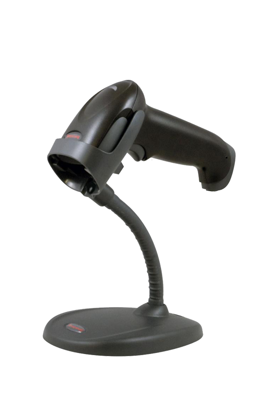 Сканер ШК HONEYWELL (ручной, 2D имидж, черный) 1450g, кабель USB, подставка