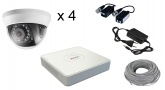 Комплект видеонаблюдения 4 камеры для офиса AHD (1Мп)