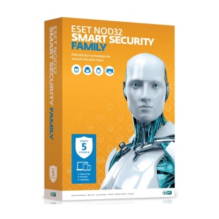 Электронный ключ ESET NOD32 Smart Security Family – продление лицензии на 1 год на 5 устройств